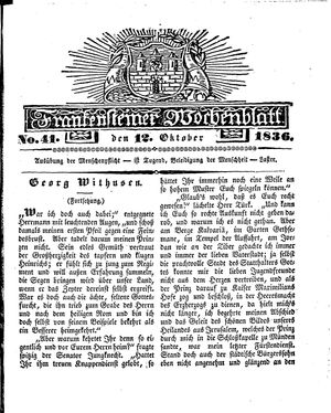 Frankensteiner Wochenblatt vom 12.10.1836