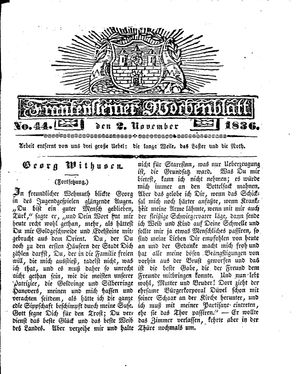 Frankensteiner Wochenblatt vom 02.11.1836