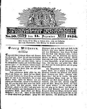 Frankensteiner Wochenblatt vom 14.12.1836