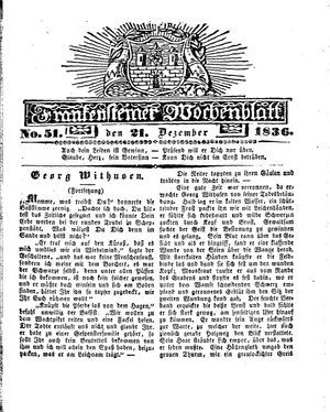 Frankensteiner Wochenblatt vom 21.12.1836