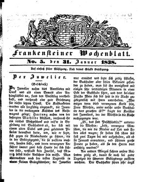 Frankensteiner Wochenblatt vom 31.01.1838
