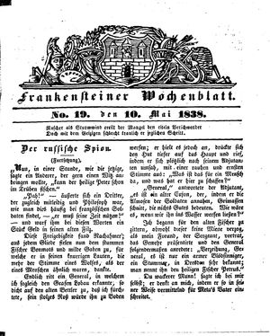 Frankensteiner Wochenblatt vom 10.05.1838
