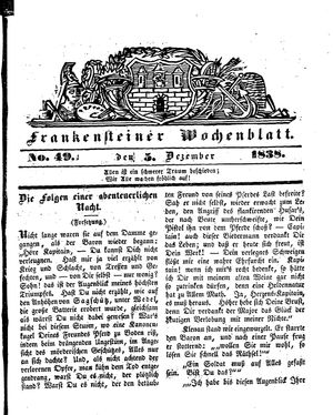 Frankensteiner Wochenblatt vom 05.12.1838