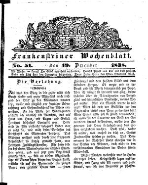 Frankensteiner Wochenblatt vom 19.12.1838