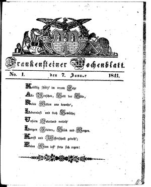 Frankensteiner Wochenblatt vom 07.01.1841