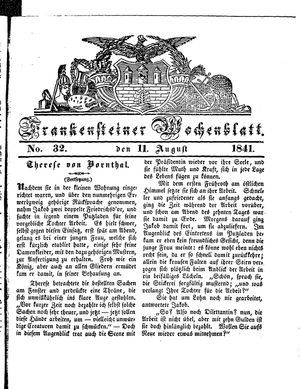 Frankensteiner Wochenblatt on Aug 11, 1841