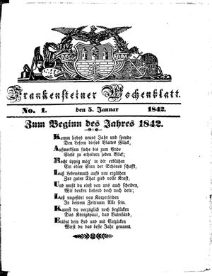 Frankensteiner Wochenblatt vom 05.01.1842
