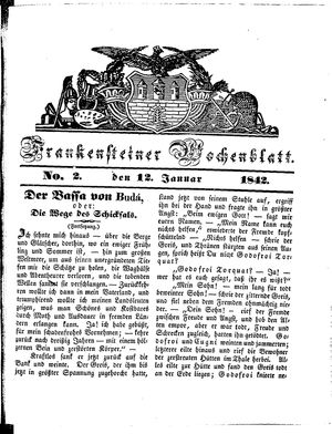 Frankensteiner Wochenblatt on Jan 12, 1842