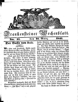 Frankensteiner Wochenblatt vom 16.03.1842