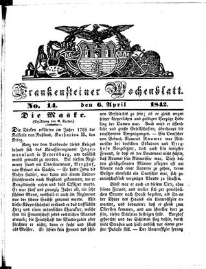Frankensteiner Wochenblatt vom 06.04.1842
