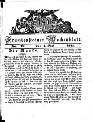 Frankensteiner Wochenblatt vom 04.05.1842