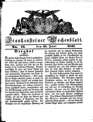 Frankensteiner Wochenblatt vom 15.06.1842