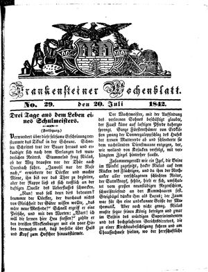 Frankensteiner Wochenblatt vom 20.07.1842