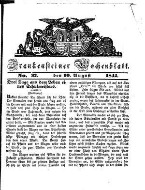 Frankensteiner Wochenblatt vom 10.08.1842