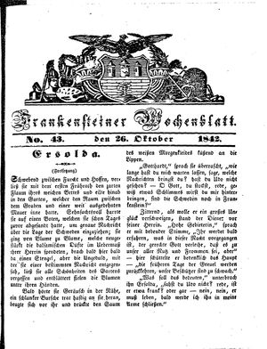 Frankensteiner Wochenblatt vom 26.10.1842