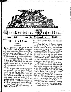 Frankensteiner Wochenblatt vom 02.11.1842