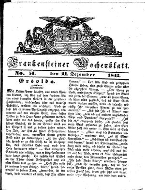 Frankensteiner Wochenblatt vom 21.12.1842