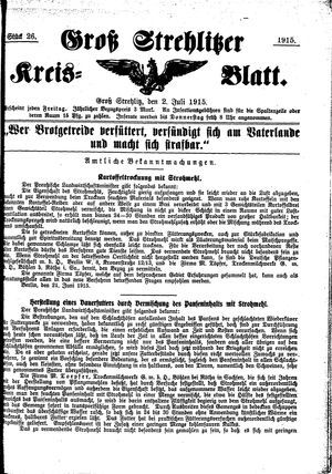 Groß-Strehlitzer Kreisblatt vom 02.07.1915