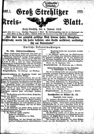 Groß-Strehlitzer Kreisblatt vom 04.01.1918