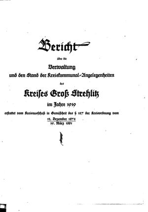 Groß-Strehlitzer Kreisblatt vom 26.12.1919