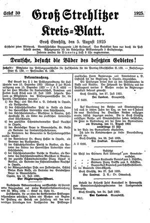 Groß-Strehlitzer Kreisblatt vom 05.08.1925