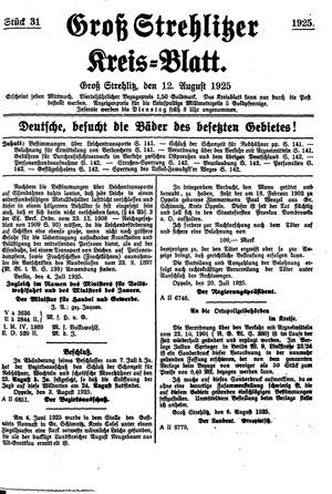 Groß-Strehlitzer Kreisblatt vom 12.08.1925
