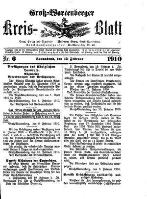 Groß-Wartenberger Kreisblatt vom 12.02.1910