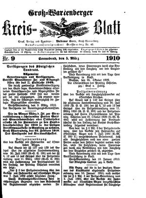 Groß-Wartenberger Kreisblatt vom 05.03.1910