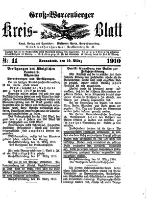 Groß-Wartenberger Kreisblatt vom 19.03.1910