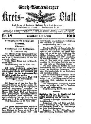 Groß-Wartenberger Kreisblatt vom 08.05.1910