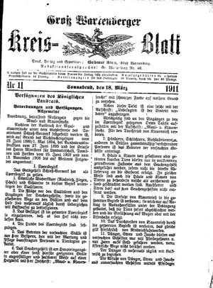 Groß-Wartenberger Kreisblatt vom 18.03.1911