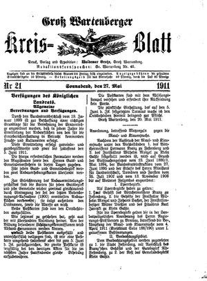 Groß-Wartenberger Kreisblatt vom 27.05.1911