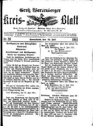 Groß-Wartenberger Kreisblatt on Jul 15, 1911