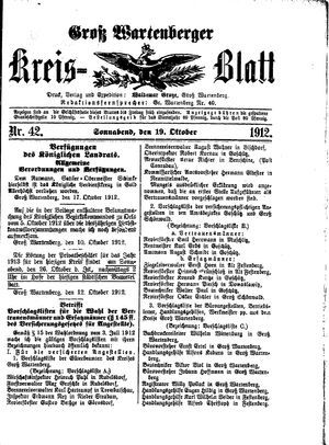 Groß-Wartenberger Kreisblatt vom 19.10.1912