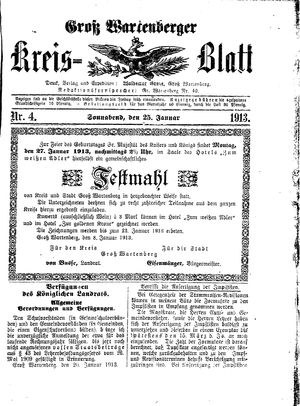 Groß-Wartenberger Kreisblatt vom 25.01.1913