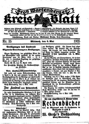 Groß-Wartenberger Kreisblatt vom 06.05.1925