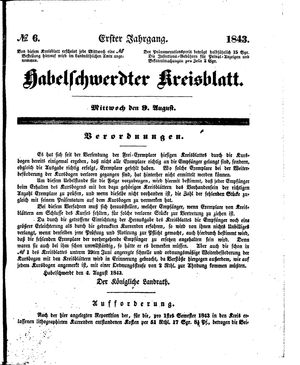 Habelschwerdter Kreisblatt on Aug 9, 1843