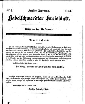 Habelschwerdter Kreisblatt vom 17.01.1844