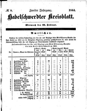 Habelschwerdter Kreisblatt on Feb 21, 1844