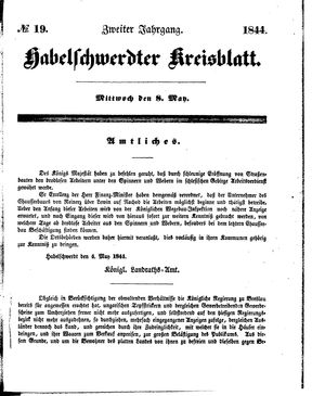 Habelschwerdter Kreisblatt on May 8, 1844