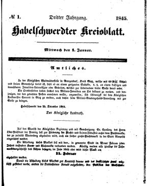 Habelschwerdter Kreisblatt on Jan 1, 1845