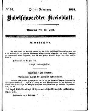 Habelschwerdter Kreisblatt vom 25.06.1845