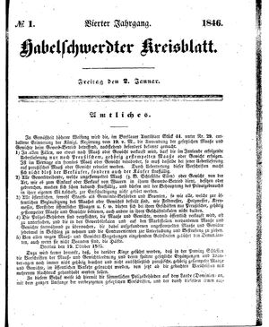 Habelschwerdter Kreisblatt vom 02.01.1846