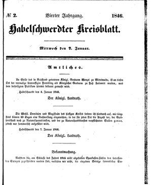 Habelschwerdter Kreisblatt vom 07.01.1846