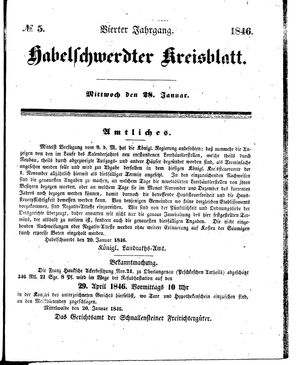 Habelschwerdter Kreisblatt vom 28.01.1846