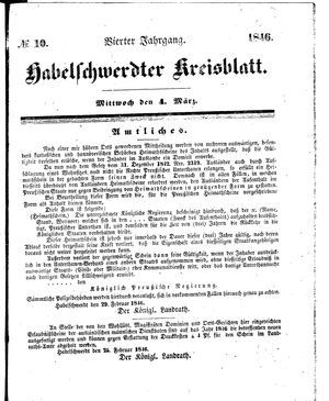 Habelschwerdter Kreisblatt vom 04.03.1846