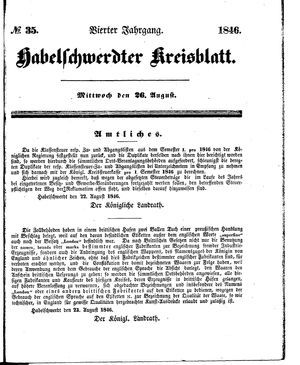 Habelschwerdter Kreisblatt vom 26.08.1846