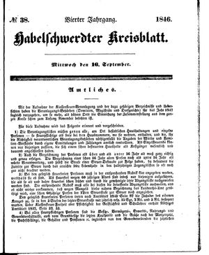 Habelschwerdter Kreisblatt vom 16.09.1846