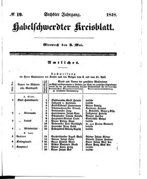 Habelschwerdter Kreisblatt vom 03.05.1848