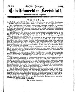 Habelschwerdter Kreisblatt vom 27.12.1848